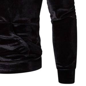 Sweat à capuche oversize unisexe de luxe 2026, 55 % coton, 45 % soie, respirant, écologique, anti-boulochage, pour l'hiver - Product Image 3