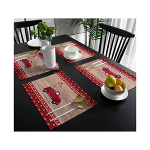 Mantel de Mesa Navideño de Algodón Orgánico con Textura de Cesta, 230 g/m², Hecho en India, Decoración de Comedor Ecológica, Venta al por Mayor Premium - Product Image 5