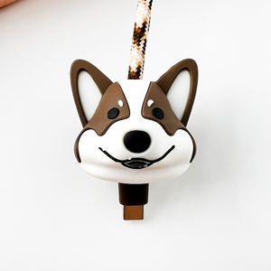 Câble de Recharge Tour de Cou Type-C Tendance avec Conception Tressée Durable Support de Téléphone Réglable Pendentif Chien et Fonction Anti-Perte - Product Image 5