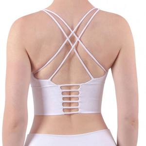 Estilo único Color sólido Mujer Fitness Correr Gimnasio Yoga Sujetador Top Ropa deportiva - Product Image 4