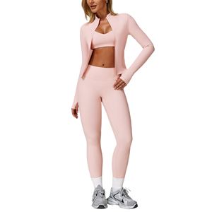 Conjuntos de Yoga Transpirables de Secado Rápido al por Mayor, Conjuntos de Yoga Casuales con Nuevo Diseño Elegante para Mujer, Conjuntos de Fitness para Gimnasio para Mujer - Product Image 3