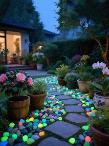 Vari Colori Disponibili, Ciottoli Luminosi per Bagno e Spa, Mosaico di Ciottoli Luminescenti, Pietre che si Illuminano al Buio per Sentieri di Giardini e Vialetti - Product Image 2