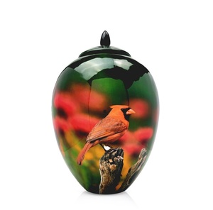 Urna Cardenal para cenizas Pájaro para humano adulto Capacidad de hasta 300 pulgadas cúbicas Cremación funeraria Grande y X Grande - Product Image 3