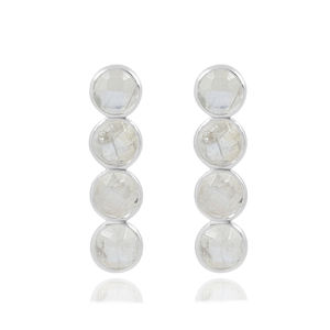 Hot Fashion Custom 925 Sterling Silver Fine Gemstone Stud Boucles d'oreilles Rainbow Moon Design pour les mariages Cadeaux en vrac en gros pour - Product Image 1