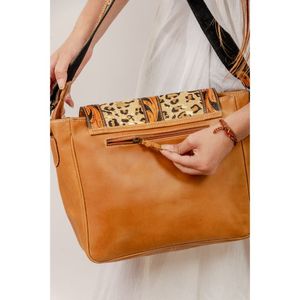 New Designer Genuine Cow Skin Leather Handbag for Women Preppy Bohemian Style Winter Portable <b>Shoulder</b> with Arm <b>Straps</b> - Product Image 4