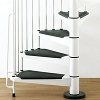 Escalier hélicoïdal en acier au carbone sur mesure de l'usine Guangye, durable, pour intérieur, grenier, duplex, villa, usage domestique