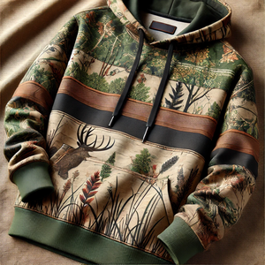 Tela gruesa y cálida de calidad superior Ajuste cómodo para actividades al aire libre de invierno Ropa informal Impresión digital bordada - Product Image 3