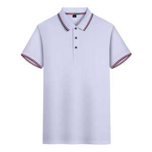 Polos à manches courtes en coton mercerisé à prix compétitif pour hommes Polo en coton mercerisé avec reliure contrastée - Product Image 3
