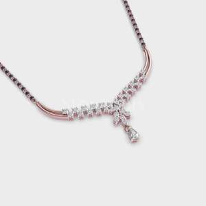 Auspicioso Aura Diamond Mangalsutra Elegante joyería de oro amarillo con diamantes brillantes y diseño elegante de Stonewels - Product Image 1