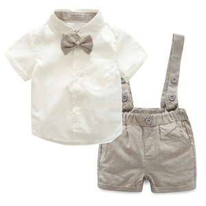 Summer Grey Boy abito formale neonato abiti per bambini <span class=keywords><strong>6</strong></span> <span class=keywords><strong>9</strong></span> 12 <span class=keywords><strong>mesi</strong></span> Little Boys Gentleman outfit set di <span class=keywords><strong>abbigliamento</strong></span> per ragazzo - Product Image 6