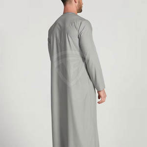 Diseño personalizado Hombres Thawb Más vendidos O-cuello Hombres Thawb Slim Fit Islámico Tradicional Hombres Thawb - Product Image 4