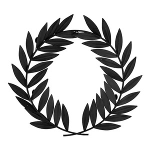 Elegante colgador de corona de Metal con revestimiento negro para decoración de puerta de Hotel, suministro de fiesta barato de alta venta diseñado para fiestas - Product Image 1