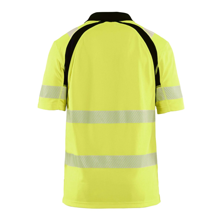 Customized High Visibility Reflective Safety Vest Breathable Polyester Polo T-Shirt Stay Cool Fluorescent Hi Vis Logo Support