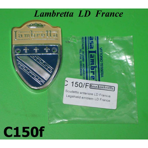 Emblema de plástico para el protector de piernas delantero Lambretta LD Francia - Product Image 1