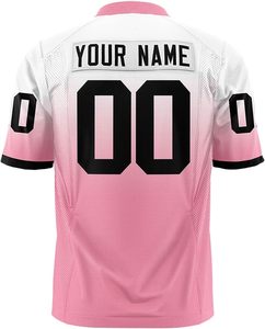 เสื้อเจอร์ซีย์อเมริกันฟุตบอลแบบสั่งทำลายพิมพ์ซับลิเมชันดีไซน์สนุกสำหรับแฟนๆแบบทีมสั้นระบายอากาศ - Product Image 4