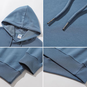 OEM 310gsm de alta calidad de gran tamaño Drop Shoulder Pullover sudaderas con capucha de lana blanca Lisa para hombres 6XL Size Puff Technics - Product Image 2