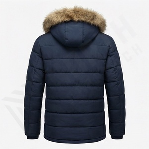 Veste parka décontractée pour homme, automne, chaude, à capuche, trench-coat, fourrure de mouton, grande taille, col montant, respirante, vêtements de loisirs de plein air - Product Image 2