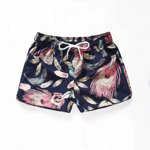 Pantalones cortos de playa con estampado floral de verano para mujer, pantalones de baño con bolsillo y cordones - Product Image 2