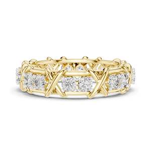 Anillo de Eternidad con Diamante Cultivado en Laboratorio de 1.04 CT para Mujer, Corte Brillante Redondo, Claridad VVS-VS EF, Oro de 18K, 14K, 10K y Plata 925 - Product Image 1