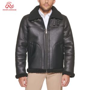 Precio al por mayor Chaqueta de cuero para hombre Chaqueta de cuero genuino de talla grande - Product Image 1