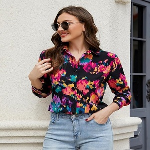 Qualité supérieure couleur personnalisée respirant classique femmes à manches longues bouton col chemise séchage rapide grande taille Blouses chemises - Product Image 5