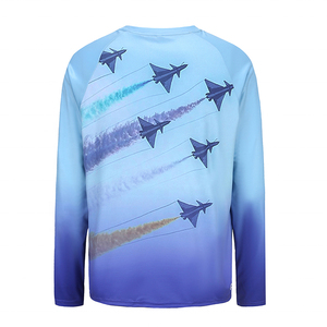 เสื้อตกปลาแขนยาวผู้ชาย พิมพ์ลายปลาเบส ดีไซน์ซับลิเมชั่น UPF 50 แห้งเร็ว เสื้อโปโลสำหรับกิจกรรมกลางแจ้ง - Product Image 6