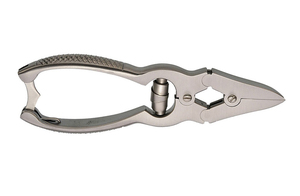 Coupe-ongles à action combinée, mâchoires concaves, ressort cylindrique avec verrouillage, style à long bec, lame droite tranchante en acier inoxydable - Product Image 3