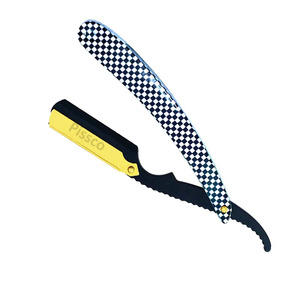 Navaja de barbero plegable de acero inoxidable para afeitar el cabello, cejas y barba, con hoja recta - Product Image 5