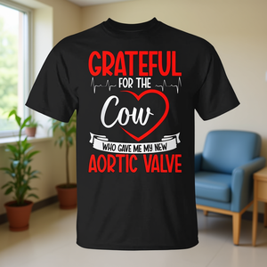 T-shirt per sopravvissuti alla chirurgia della valvola aortica con design a tema di riparazione e sostituzione della valvola per centri di riabilitazione - Product Image 4