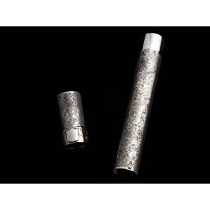 Tube à cigares en argent sterling et 14k florentine - Product Image 3