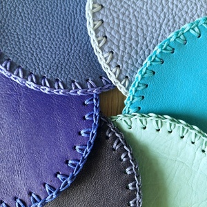 Wholesale Custom Print Logo Sublimation Blanks-Coasters Round-<b>Square</b> Colorful-Leather Sublimation-Coaster - Product Image 3