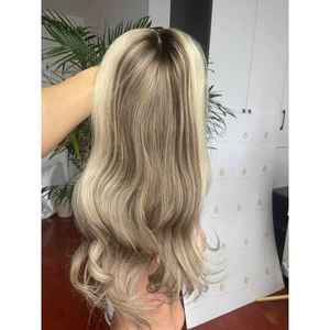 Peluca de Cabello Humano Natural Rubio de 32 Pulgadas con Frente de Encaje y Ondas Naturales, Nudos Decolorados, Disponible en Color de Cabello P4/27 - Product Image 3