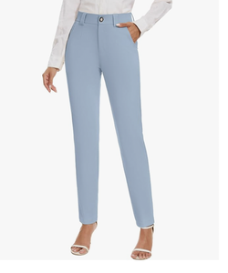 Pantalones de Vestir Rectos Elásticos para Mujer, con Bolsillos, para Trabajar, Casuales, de Traje, Nueva Llegada, Fábrica de Bangladesh - Product Image 6
