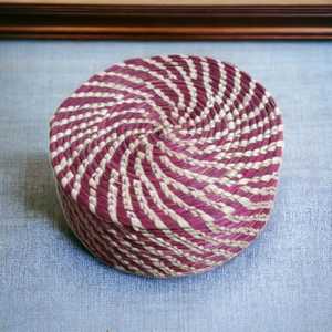 Handmade Multicolor Natural Sabai Grass Storage Multipurpose Box <b>Lid</b> Bulk Price Chapati Chapati Box for Home Herb Spice Tools - Product Image 2