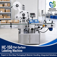 Machine d'étiquetage automatique électrique à surface plane HC 150, applicateur d'étiquettes supérieur, étiqueteuse à convoyeur continu pour cartons, cartes, surfaces planes