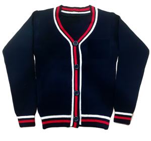 Col en V de haute qualité, Logo personnalisé, pull à bascule contrastante, Cardigans pour vêtements pour hommes - Product Image 4