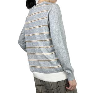 Suéter de cuello redondo de manga larga transpirable con logotipo personalizado para mujer 2025 colores sólidos ropa deportiva de invierno logotipo frontal precio barato - Product Image 4