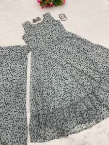 Fabzone Trending Printed Gown Saree <b>Indian</b> & <b>Pakistani</b> <b>Clothing</b> by Wholesaler - Product Image 5