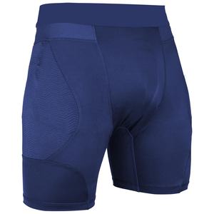 Pantalones cortos de gimnasio de calle alta para hombre de fabricante personalizado pantalones cortos de compresión de algodón sólido con logotipo para correr-MOQ bajo para adultos - Product Image 4