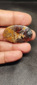 Cabochon en agate turque brun naturel pour la fabrication de bijoux |   Pierre d'agate polie de haute qualité en gros - Product Image 6