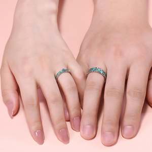 Jeulia Aurora Impression <b>Open</b> Design Sterling Silver Women's Eternity Band <b>Ring</b> - Product Image 5