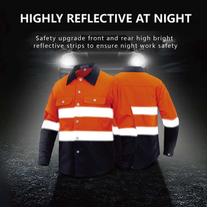 Vêtements de travail réfléchissants de sécurité personnalisés résistants aux flammes uniformes de protection durables pour hommes. - Product Image 6