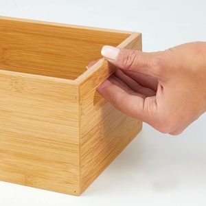 Mangowood Storage Bin Container, Drawer Organizer Crate <b>Boxes</b> with Handles for Kitchen Pantry Cabinet, <b>Shelves</b> - Product Image 4