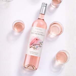 Las Cuatro Estaciones - Vino Rosado Seco 100% Tempranillo 11% ABV Vino Rosado Español 750ml - Product Image 3