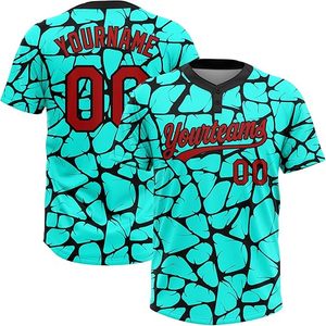 Conjunto de Jersey de béisbol sublimado personalizado para hombres, mujeres, jóvenes, personalizado con nombre y número de equipo en la camisa con botones en blanco - Product Image 1