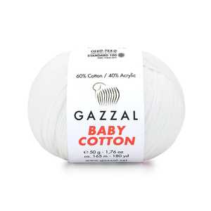 เส้นด้ายฝ้ายอะคริลิคสำหรับเด็ก100% Gazzal 50กรัม-3432 - Product Image 1