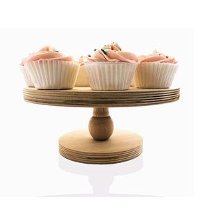 Recién llegado, Soporte redondo de madera para postres de pastel de diseño personalizado con soporte de Metal, soporte para pastel, decoraciones para fiesta de cumpleaños - Product Image 2