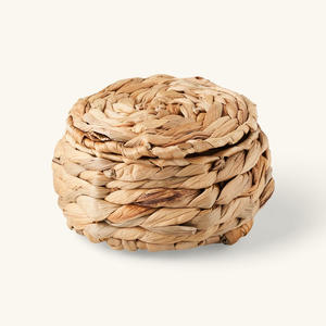 Mini boîte en jacinthe d'eau avec couvercle, bon prix, organisateur de rangement, boîtes en jacinthe naturelle - Product Image 5