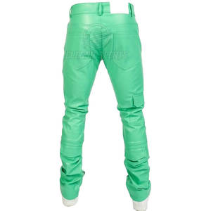 Pantalon en cuir pour homme, coupe slim, tendance, élégant, décontracté, streetwear, confortable, tenue stylée - Product Image 5
