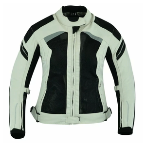 Chaqueta de moto textil de verano gris/negro para mujer con protectores Sport Biker Outdoor Racing Motorcycle Ladies Jacket - Product Image 3